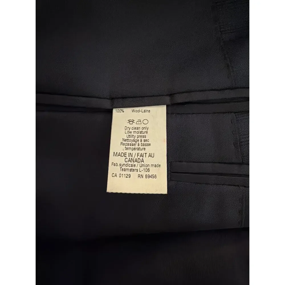 Michael kors blue plaid suit jacket size 38 S